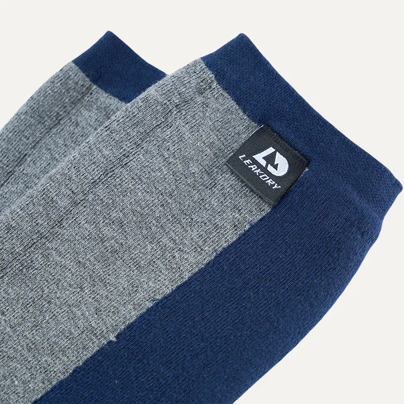 LEAKDRY Waterproof AdventureBreeze Ankle Bamboo Socks Blue&Grey