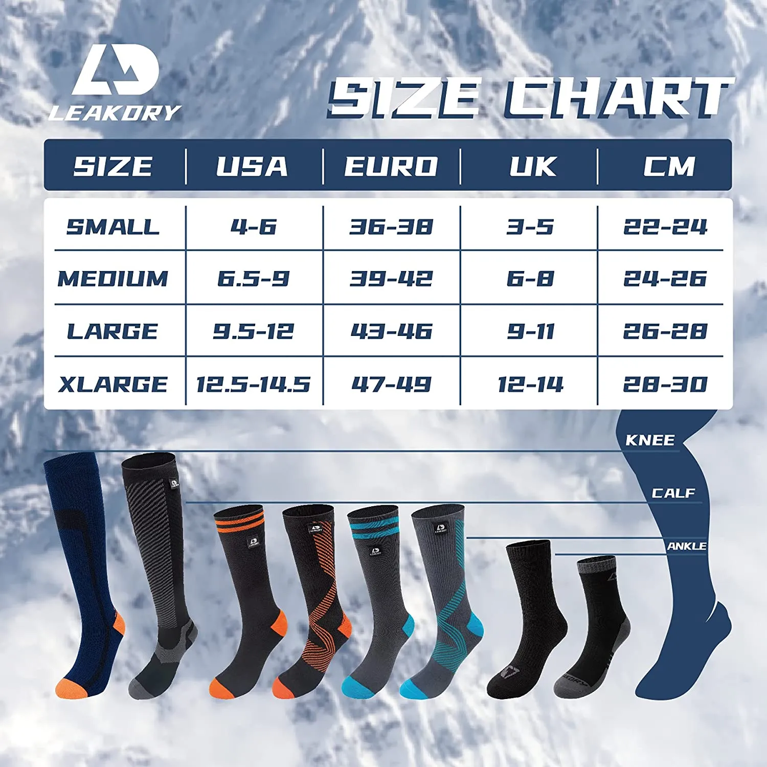 LEAKDRY Waterproof AdventureBreeze Ankle Bamboo Socks Blue&Grey