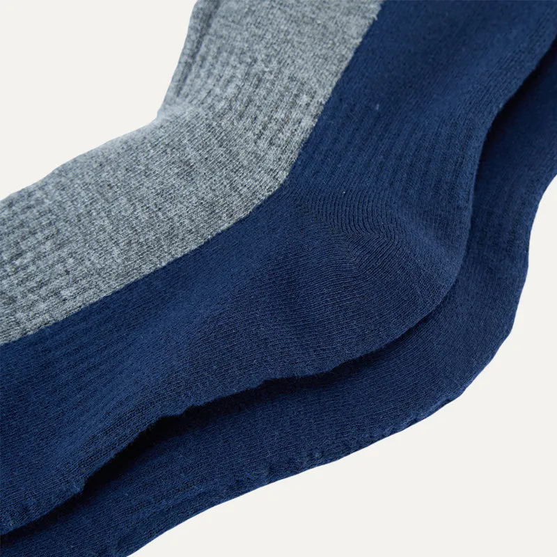LEAKDRY Waterproof AdventureBreeze Ankle Bamboo Socks Blue&Grey