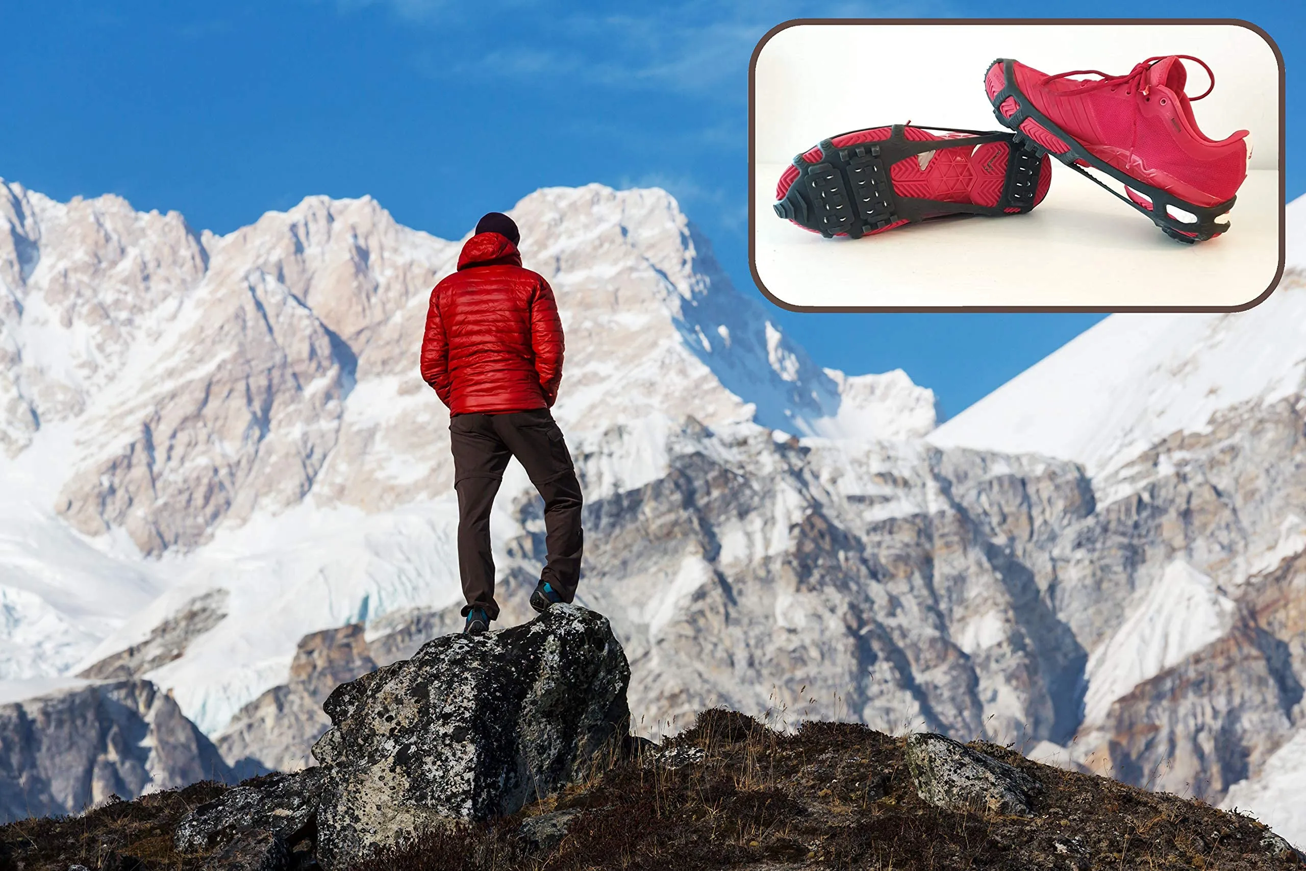 Limm Crampons Ice Traction Cleats XLarge - Lightweight Snow Cleats for Walking on Snow & Ice - Anti Slip Shoe Grips Quickly & Easily Over Footwear - Portable Ice Grippers for Shoes & Boots