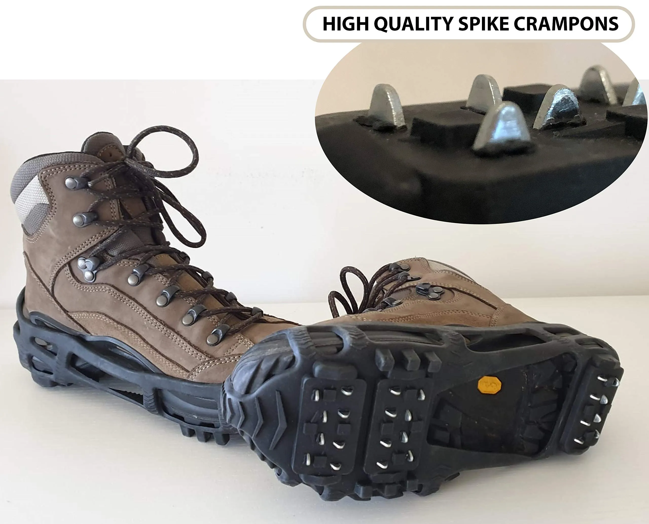 Limm Crampons Ice Traction Cleats XLarge - Lightweight Snow Cleats for Walking on Snow & Ice - Anti Slip Shoe Grips Quickly & Easily Over Footwear - Portable Ice Grippers for Shoes & Boots
