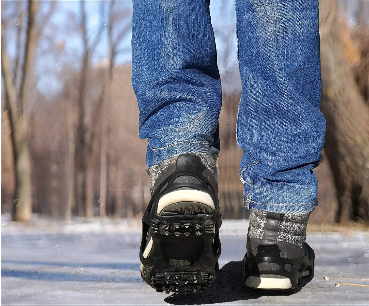 Limm Crampons Ice Traction Cleats XLarge - Lightweight Snow Cleats for Walking on Snow & Ice - Anti Slip Shoe Grips Quickly & Easily Over Footwear - Portable Ice Grippers for Shoes & Boots