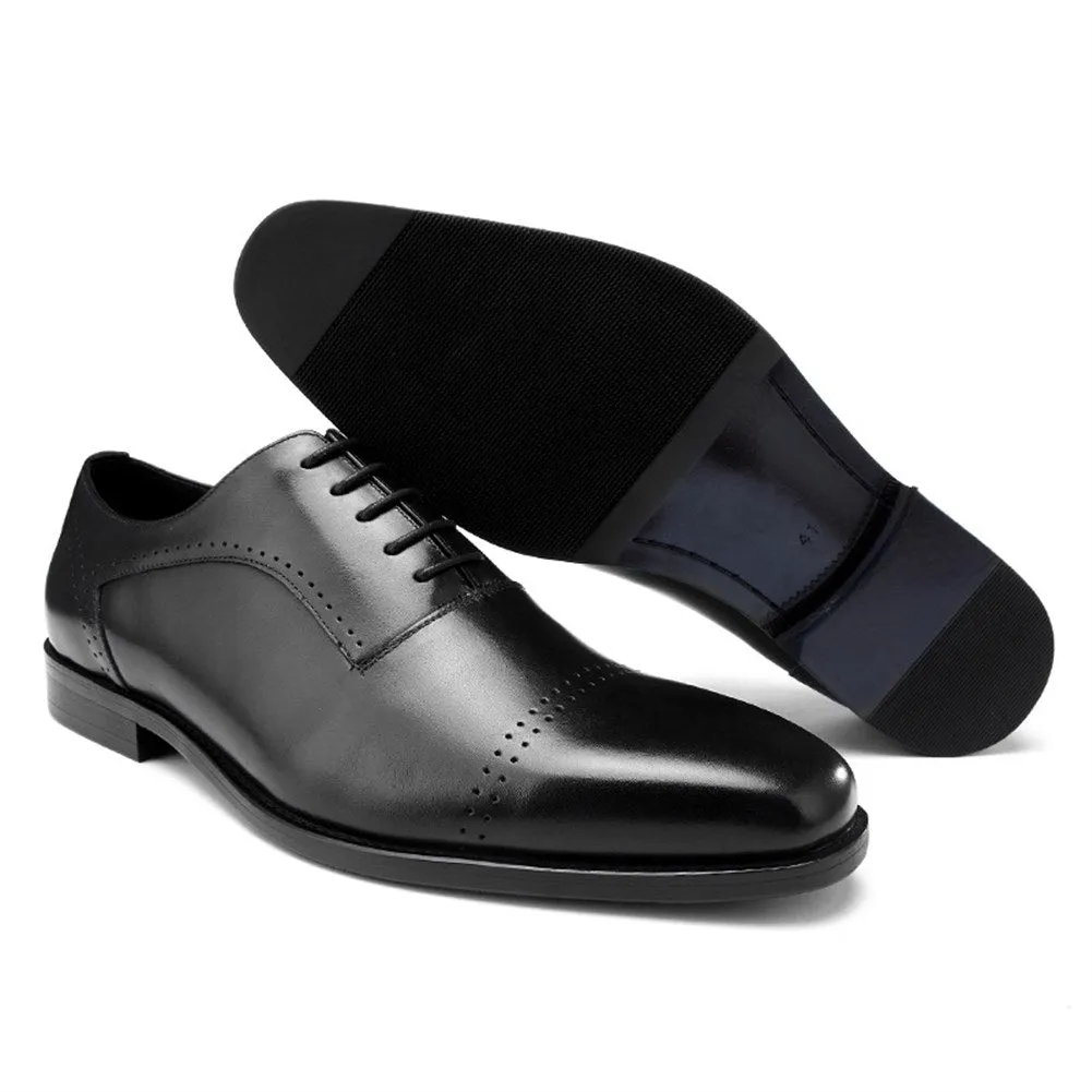 Men Captoe Lace Up Formal Oxford Shoes