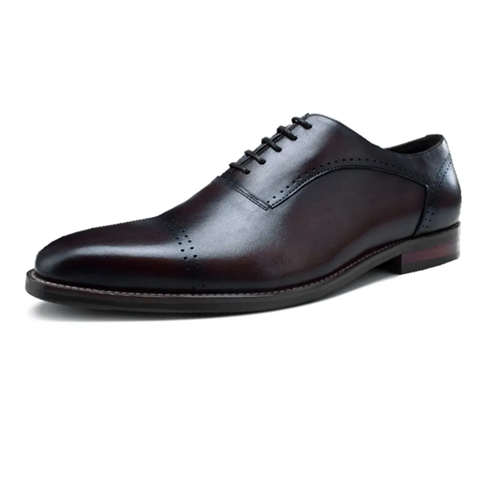 Men Captoe Lace Up Formal Oxford Shoes