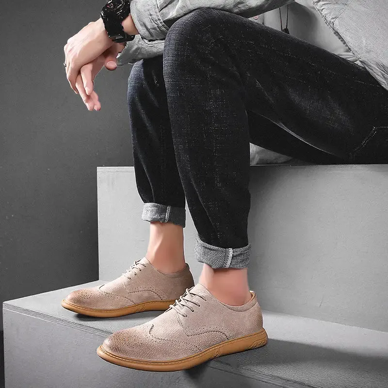 Men's Oxford Breathable Casual Lace-Up Business Shoes