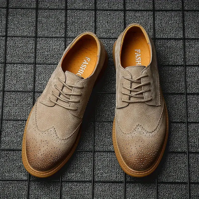Men's Oxford Breathable Casual Lace-Up Business Shoes