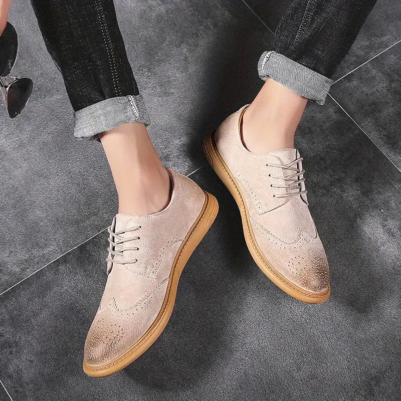 Men's Oxford Breathable Casual Lace-Up Business Shoes
