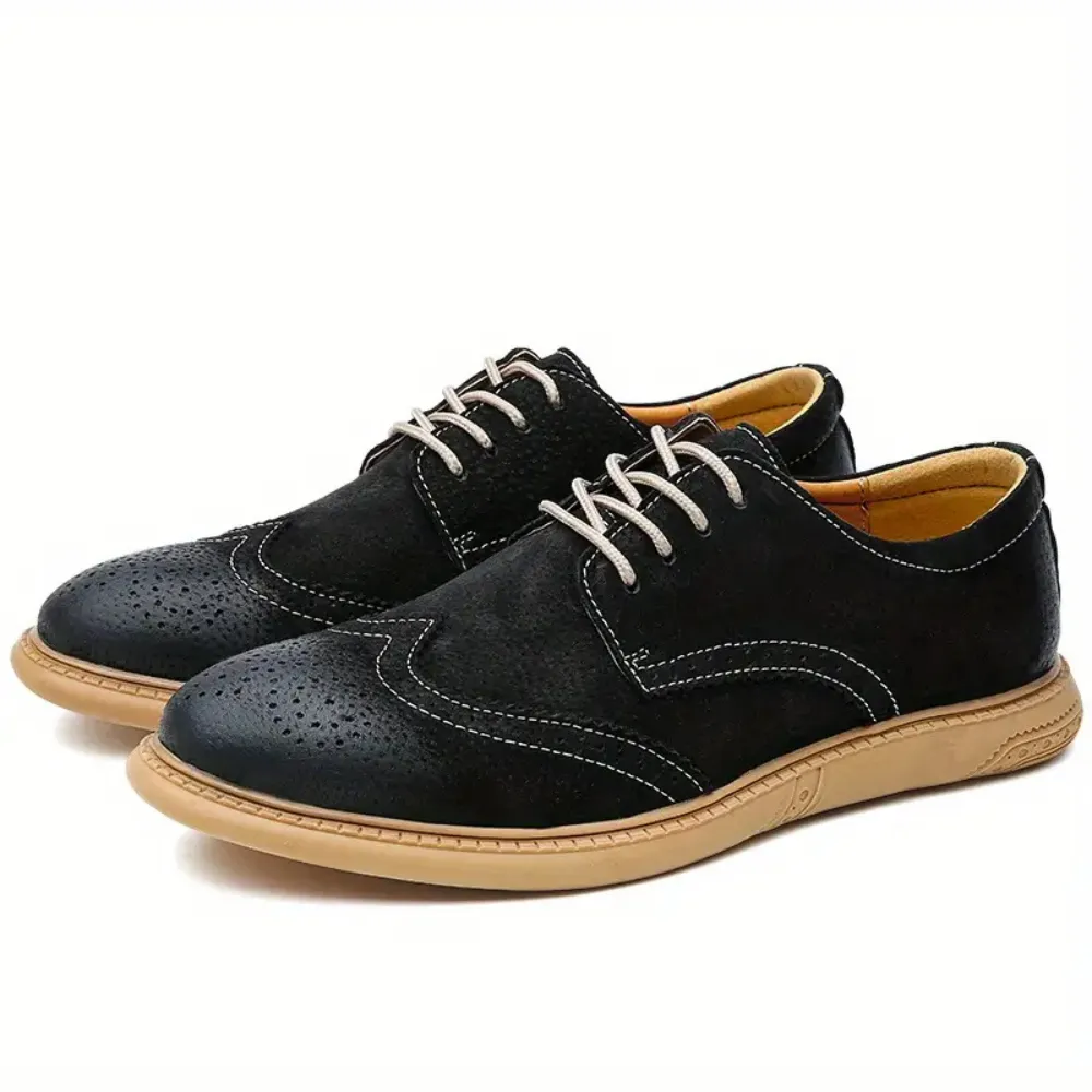 Men's Oxford Breathable Casual Lace-Up Business Shoes