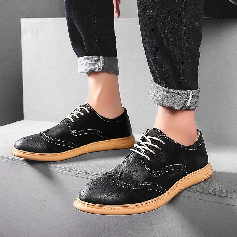Men's Oxford Breathable Casual Lace-Up Business Shoes