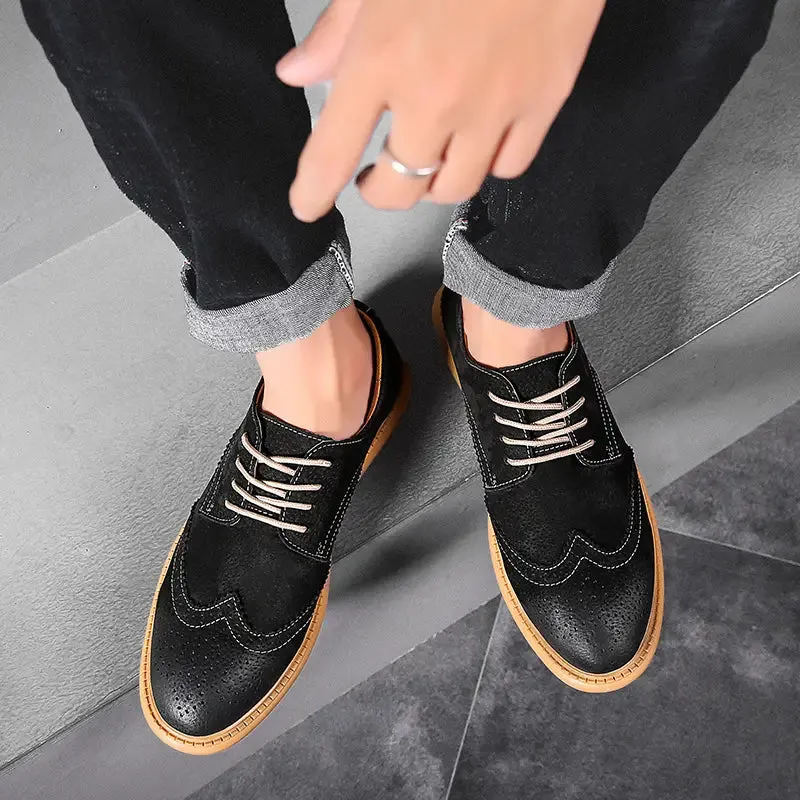 Men's Oxford Breathable Casual Lace-Up Business Shoes