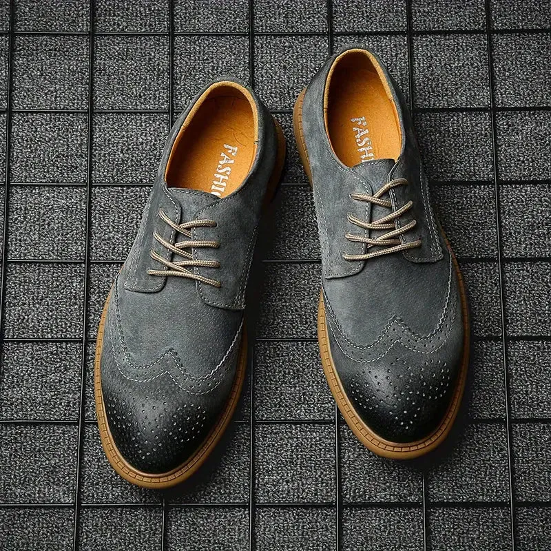 Men's Oxford Breathable Casual Lace-Up Business Shoes