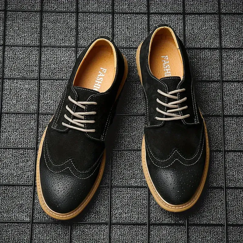 Men's Oxford Breathable Casual Lace-Up Business Shoes