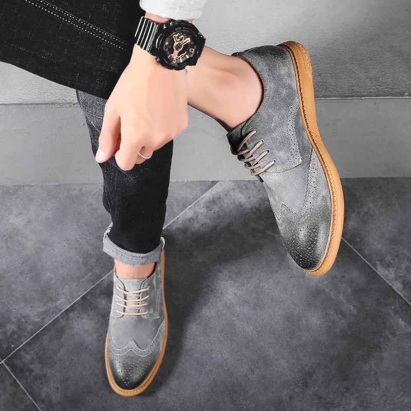 Men's Oxford Breathable Casual Lace-Up Business Shoes