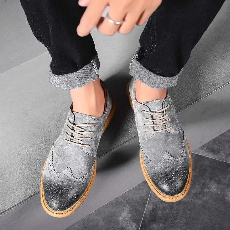 Men's Oxford Breathable Casual Lace-Up Business Shoes