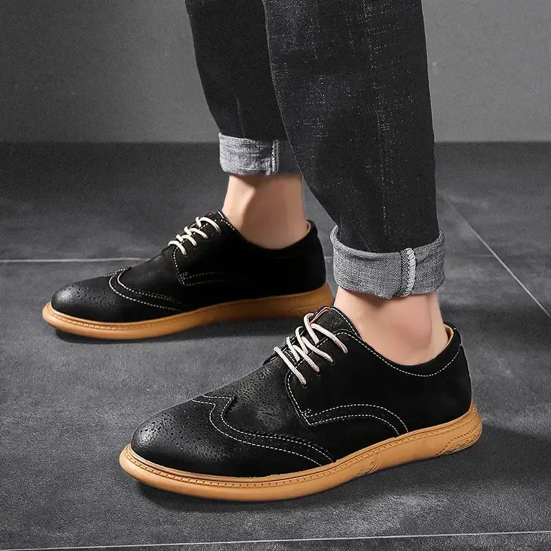 Men's Oxford Breathable Casual Lace-Up Business Shoes
