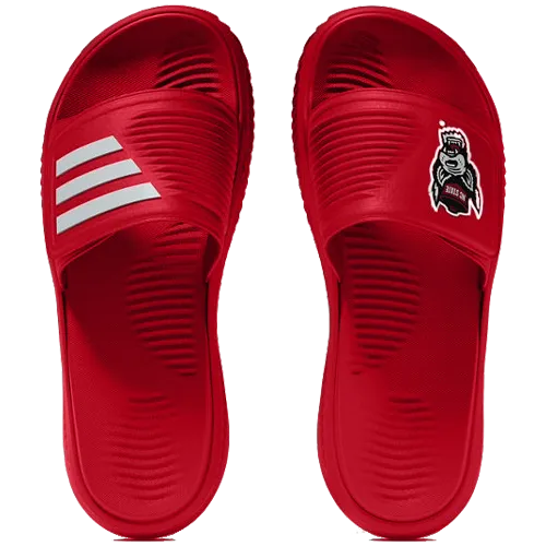 NC State Wolfpack adidas Red Wolfhead Alphabounce 2 Slides