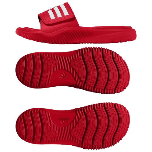 NC State Wolfpack adidas Red Wolfhead Alphabounce 2 Slides