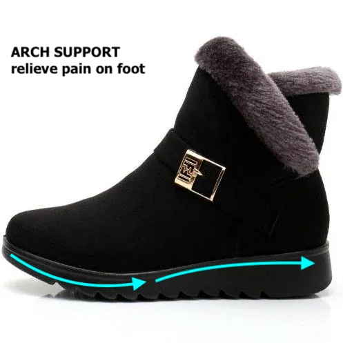 OCW Orthopedic Women Ankle Boots Fur Lined Super Warm Winter Comfortable Shoes