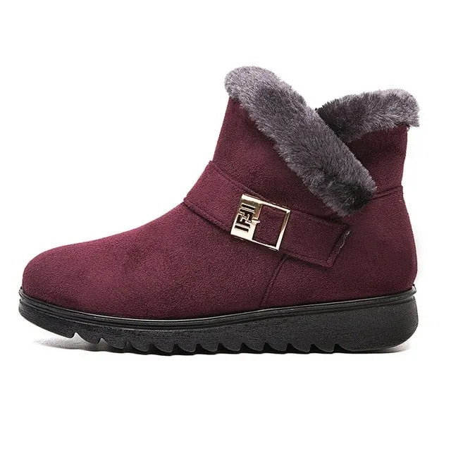 OCW Orthopedic Women Ankle Boots Fur Lined Super Warm Winter Comfortable Shoes
