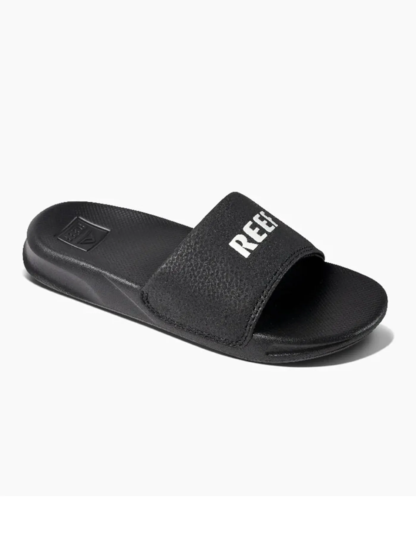 One Slide Reef Black/White Sandals (Kids)