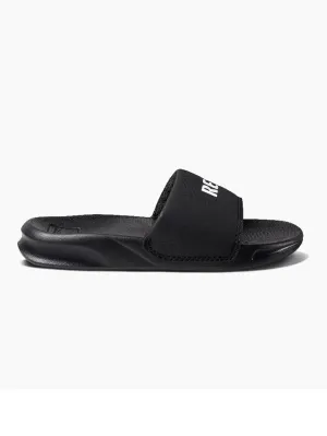 One Slide Reef Black/White Sandals (Kids)