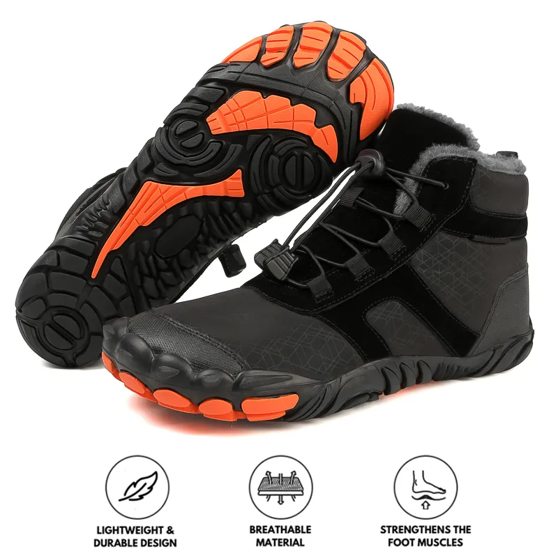 Outdoor Warm Flexible Fold-Resistant Snow Boots Non-slip & Waterproof Winter Barefoot Shoe (Unisex)