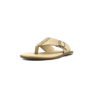 Pierre Gounin Leather Slides Cream