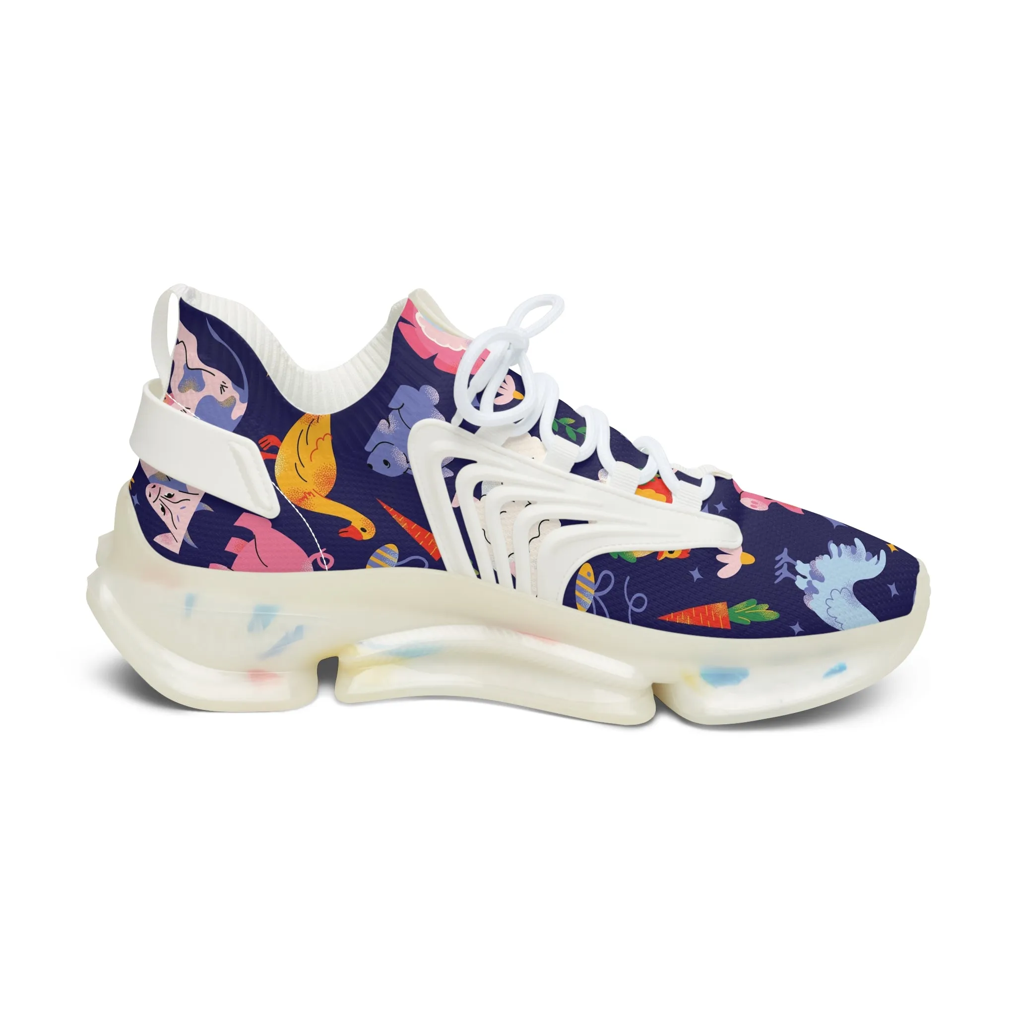 Pig Farm Animals Women's Mesh Sneakers