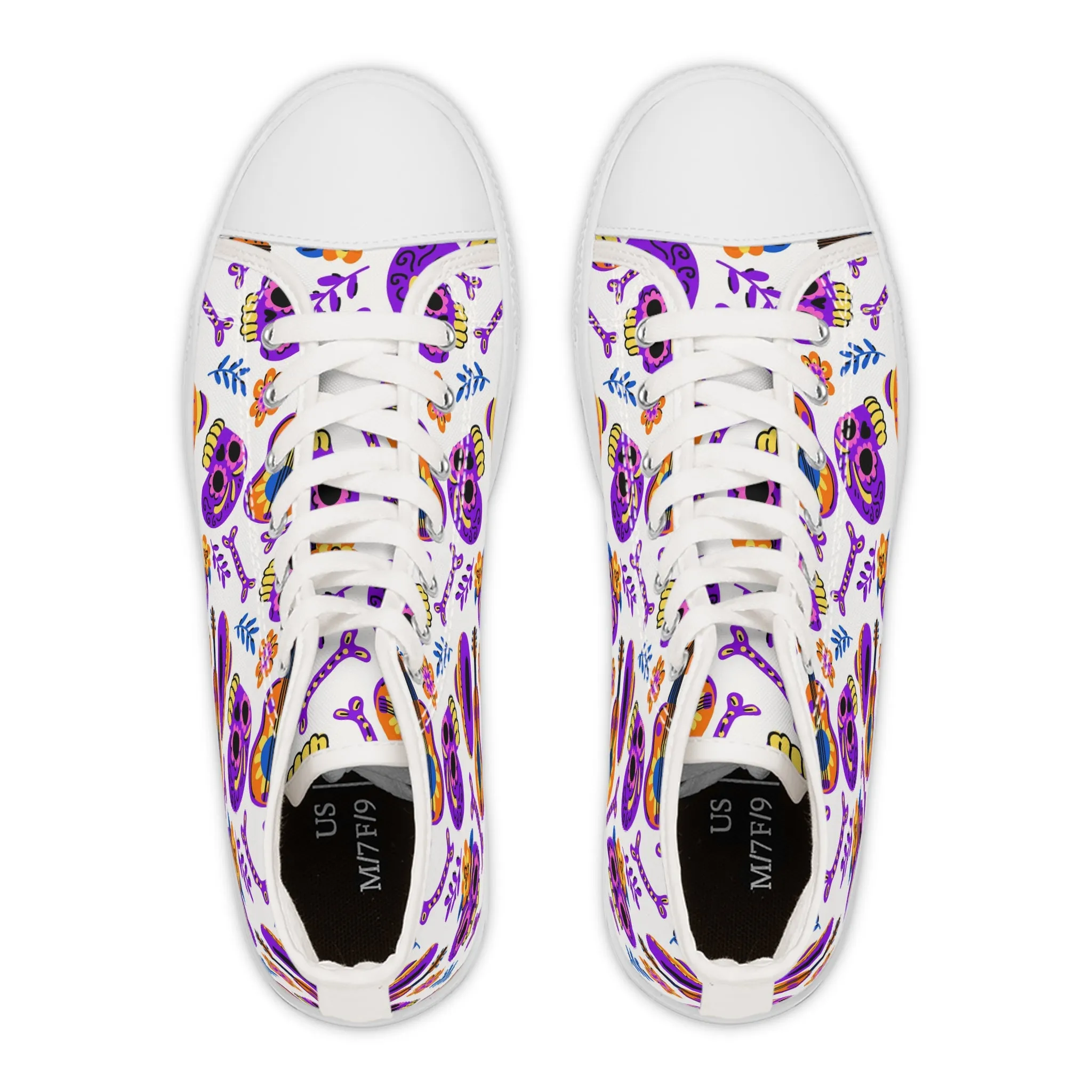 Purple Skull Women's High Top Sneakers