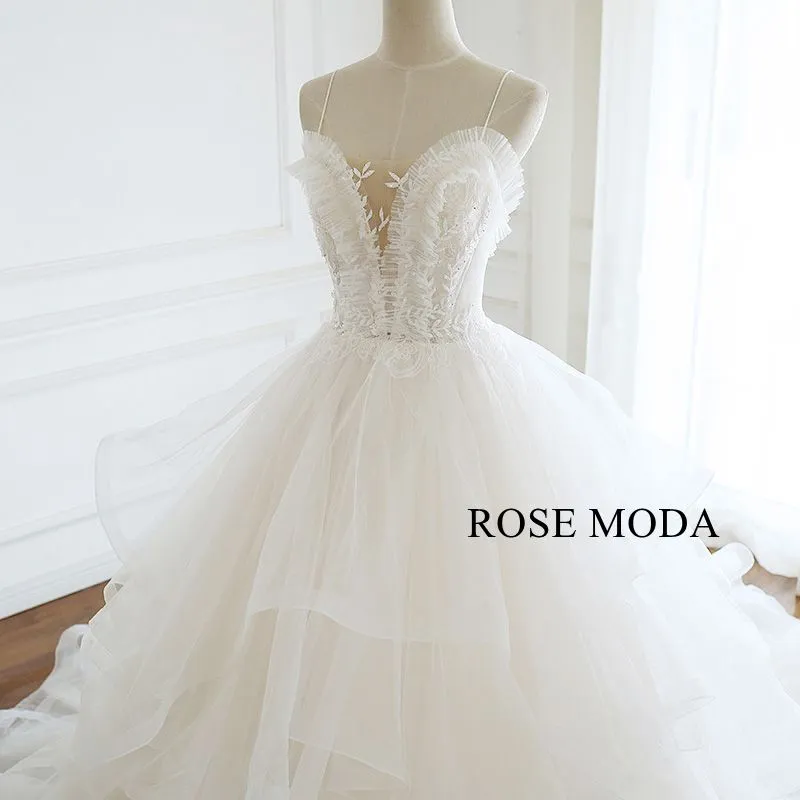 Rosemoda Illusion Organza Ball Gown Wedding Dress