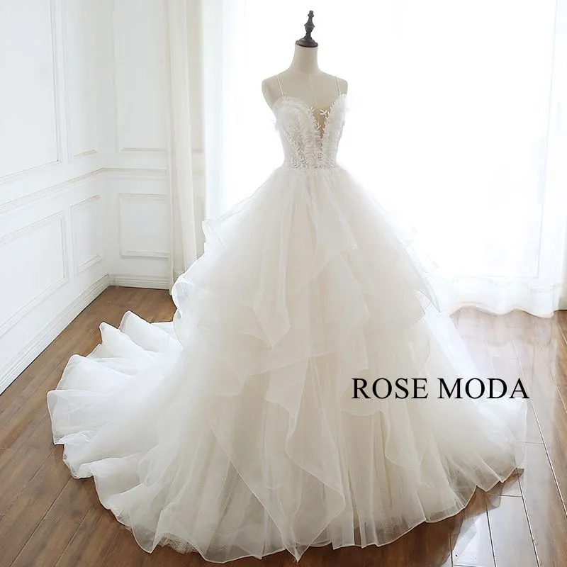 Rosemoda Illusion Organza Ball Gown Wedding Dress