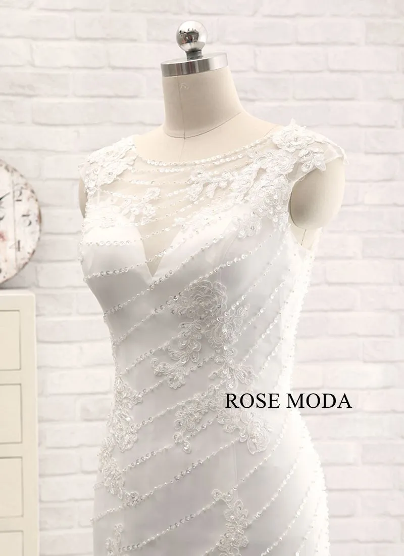 Rosemoda Two Pieces Heavy Delicated Beaded Mermaid Wedding Dress