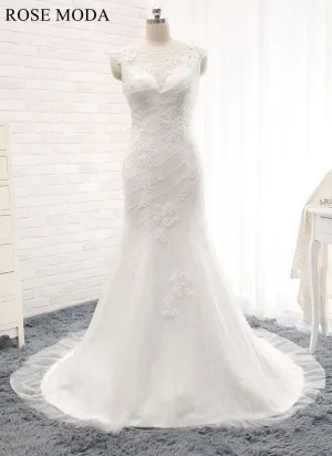 Rosemoda Two Pieces Heavy Delicated Beaded Mermaid Wedding Dress