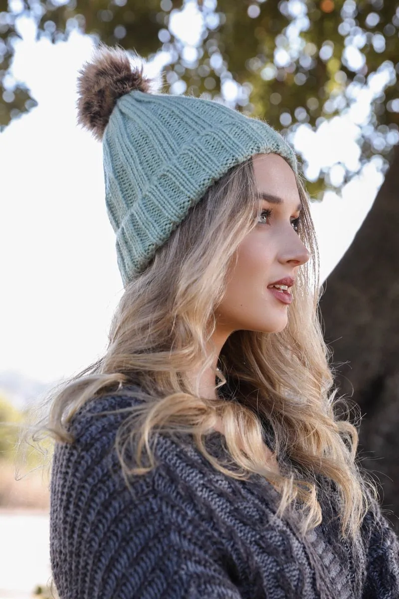 SUKA THERMAL RIBBED KNIT BEANIE