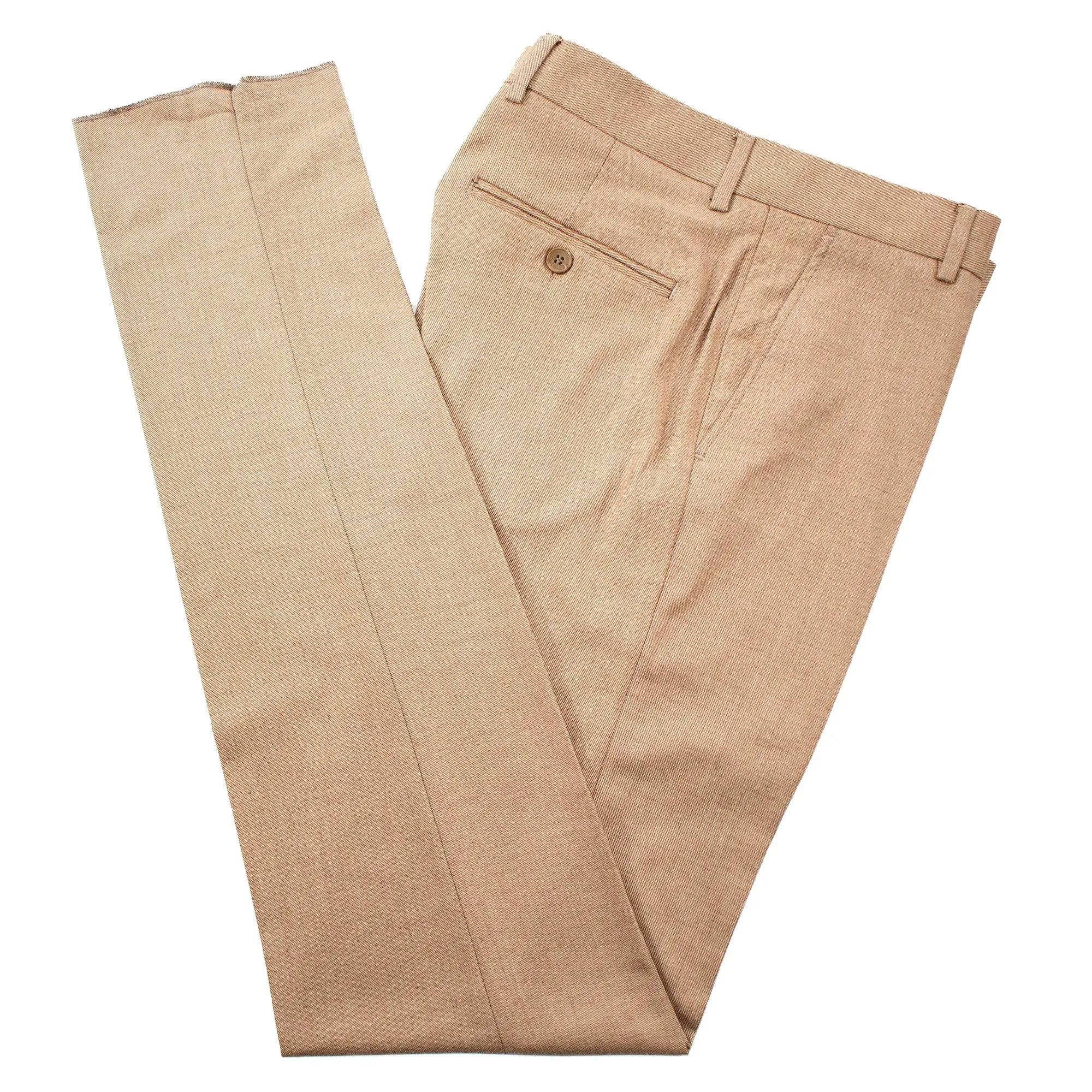 Tan Plaid 3-Piece Slim-Fit Suit