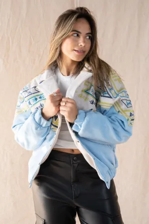 The Timeless Bomber Jacket Baby Blue