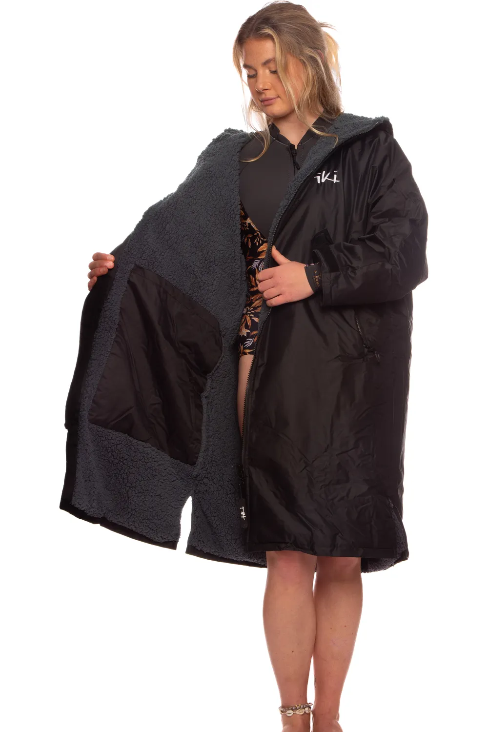 Tiki Tech Robe Black Petrol