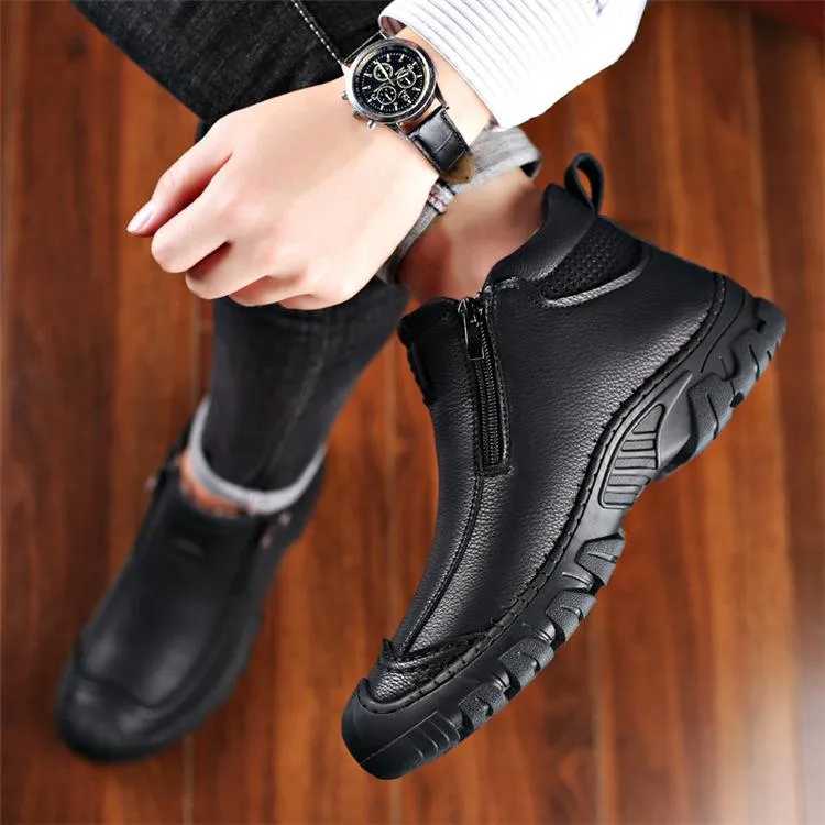 Winter Soft-Soled Warm Cotton Leather Shoes