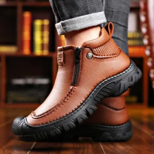 Winter Soft-Soled Warm Cotton Leather Shoes