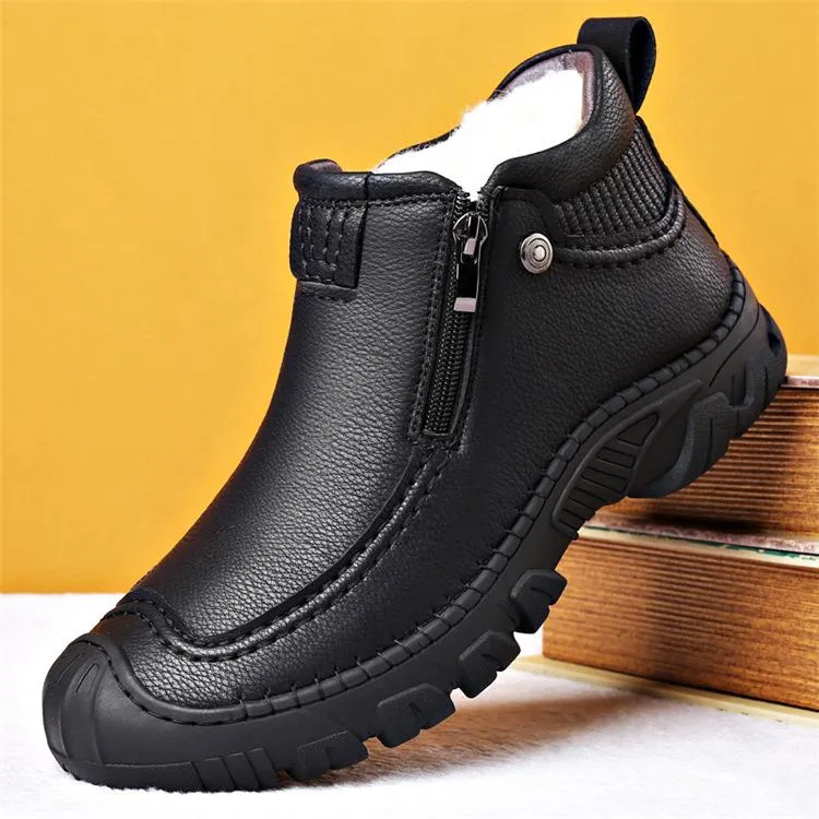 Winter Soft-Soled Warm Cotton Leather Shoes