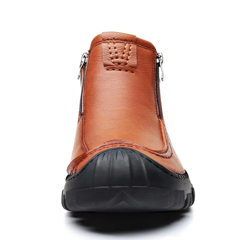 Winter Soft-Soled Warm Cotton Leather Shoes