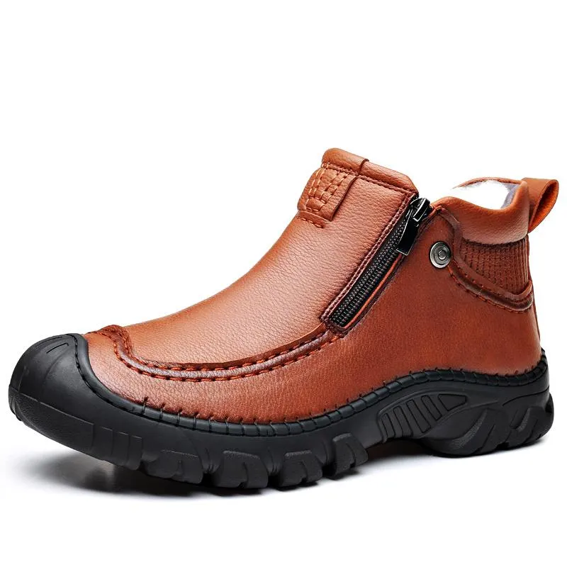 Winter Soft-Soled Warm Cotton Leather Shoes