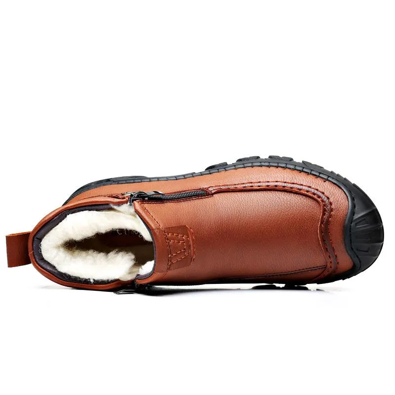 Winter Soft-Soled Warm Cotton Leather Shoes