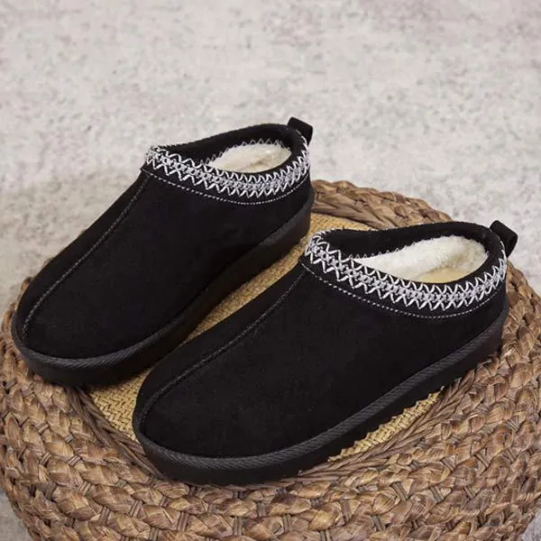 Womens Floral Lace Ethnic Style Half-Slipper Cotton Shoes 00057997C