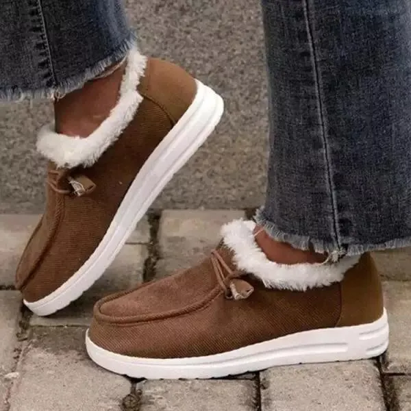 Women'S Low Top Fleece Casual Cotton Shoes 44507761C