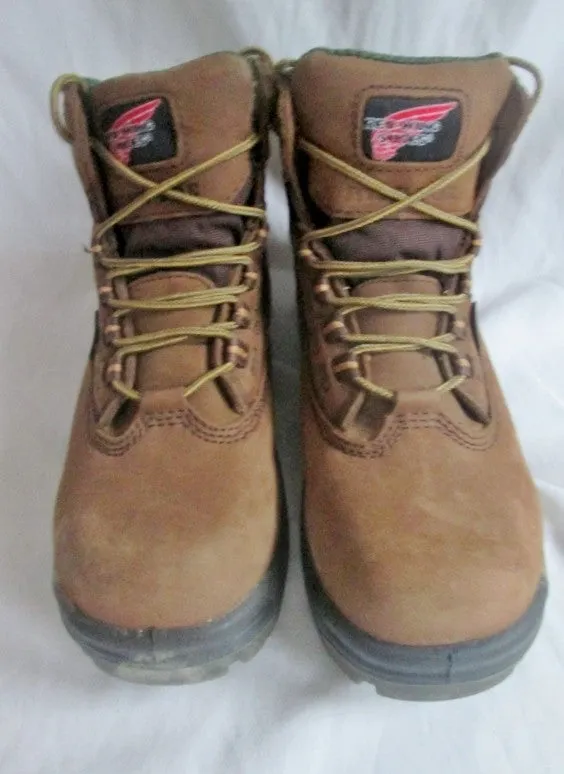 Womens RED WING 2340 KING TOE 5-Inch Leather HIKER Boots Work BROWN 6.5 Trekking